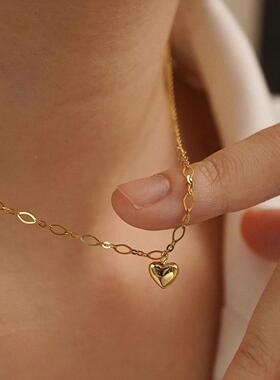 MaisonCleo爱心吊坠锁骨链女