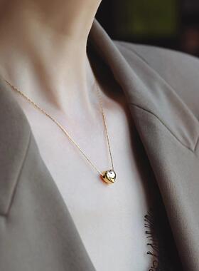 MaisonCleo轻奢小众爱心锁骨链