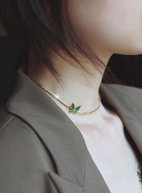 MaisonCleo法式轻奢蛇骨蝴蝶链