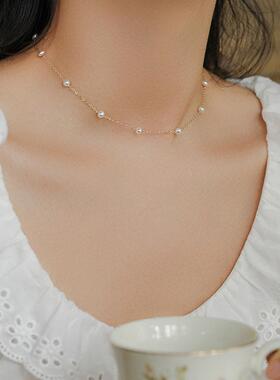 MaisonCleo天然珍珠锁骨链