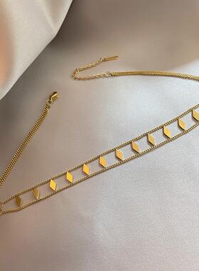 MaisonCleo金色双层锁骨链