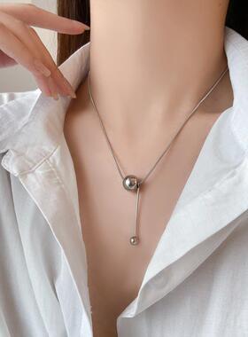 MaisonCleo小金球设计感锁骨链