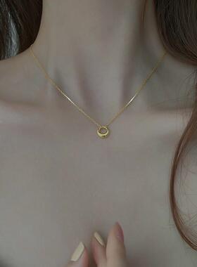 MaisonCleo轻奢小众银锁骨链