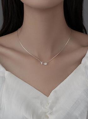 MaisonCleoS925银郁金香锁骨链