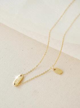 MaisonCleo法式方牌锁骨链