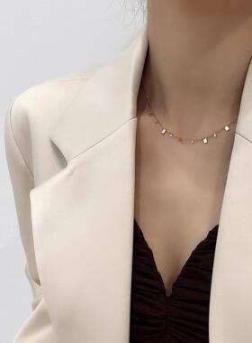 MaisonCleo水滴金色锁骨链新款