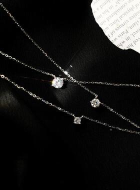 MaisonCleoS925银单钻锁骨链