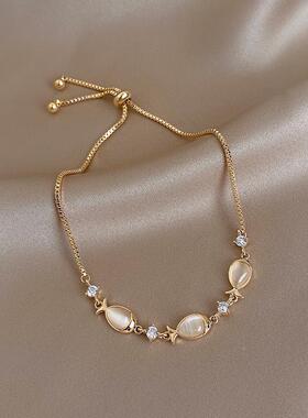 MaisonCleo猫眼石小鱼手链可调