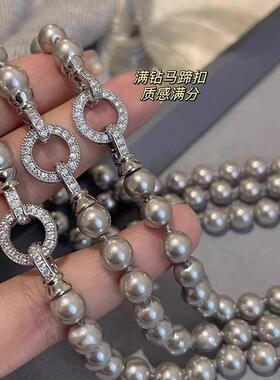 MaisonCleo小众珍珠锁骨链女