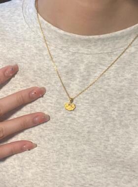 古典金色磨砂本命年如意项链