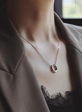 MaisonCleo轻奢U型几何锁骨链