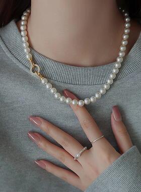 MaisonCleo轻奢珍珠毛衣链女