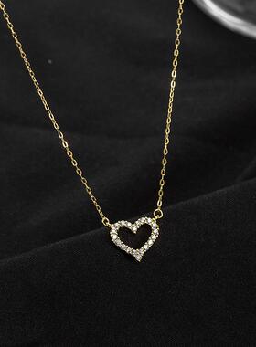 S925纯银爱心百搭锁骨链女款