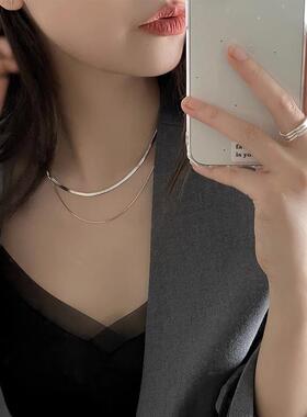 MaisonCleoS925纯银双层锁骨链