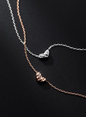 MaisonCleo925银爱心锁骨链