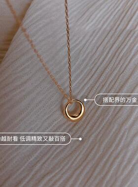MaisonCleo新款几何圆圈锁骨链