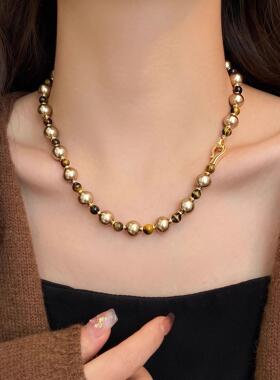 MaisonCleo轻奢小众虎眼石项链