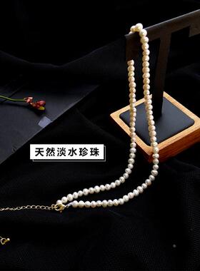 MaisonCleo淡水珍珠纯银锁骨链