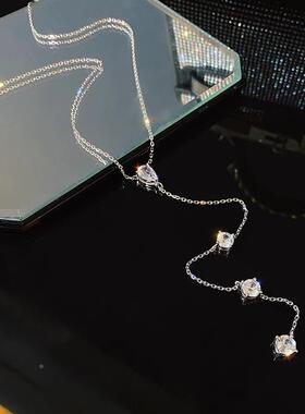 MaisonCleo锆石流苏长款锁骨链