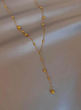 MaisonCleo金色名媛长款毛衣链