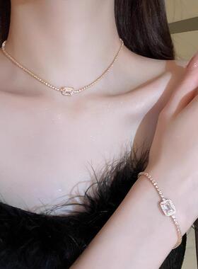 MaisonCleo金色闪钻项链手链女