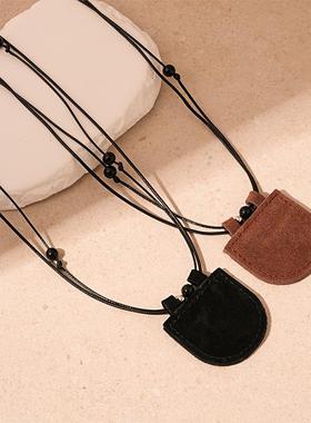 MaisonCleo复古人造皮革迷你小包包毛衣链时尚创意小众气质高级感