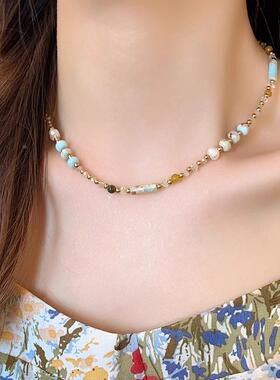 MaisonCleo百搭珍珠纯银锁骨链