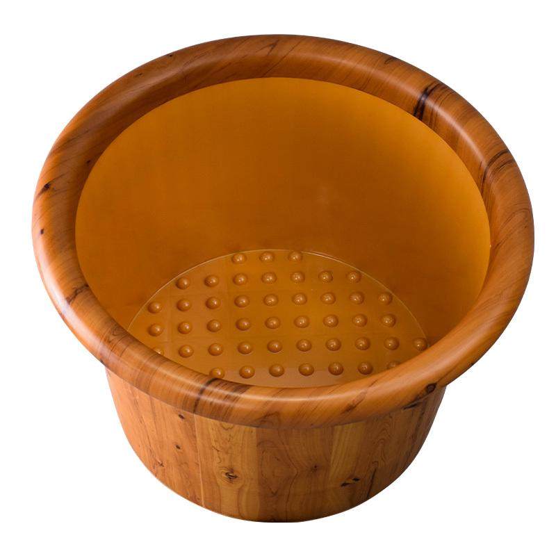 仿木纹加厚牛筋洗泡脚盆大号加深耐摔足浴桶塑料盆按摩足疗桶家用,淘宝优惠券,粉丝福利购,淘宝优惠卷