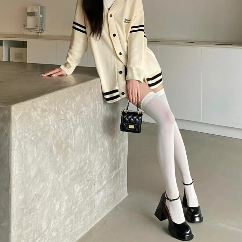 长筒袜网纱高筒大腿袜压力过膝袜天鹅绒薄款袜子女小腿半截丝袜jk,淘宝优惠券,粉丝福利购,淘宝优惠卷