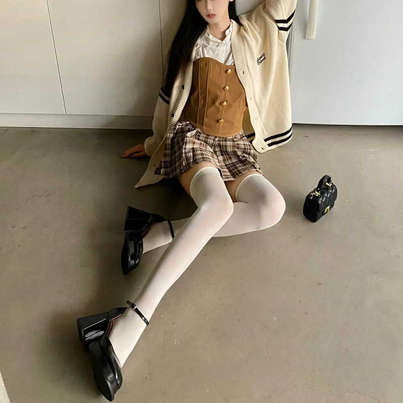 长筒袜网纱高筒大腿袜压力过膝袜天鹅绒薄款袜子女小腿半截丝袜jk,淘宝优惠券,粉丝福利购,淘宝优惠卷