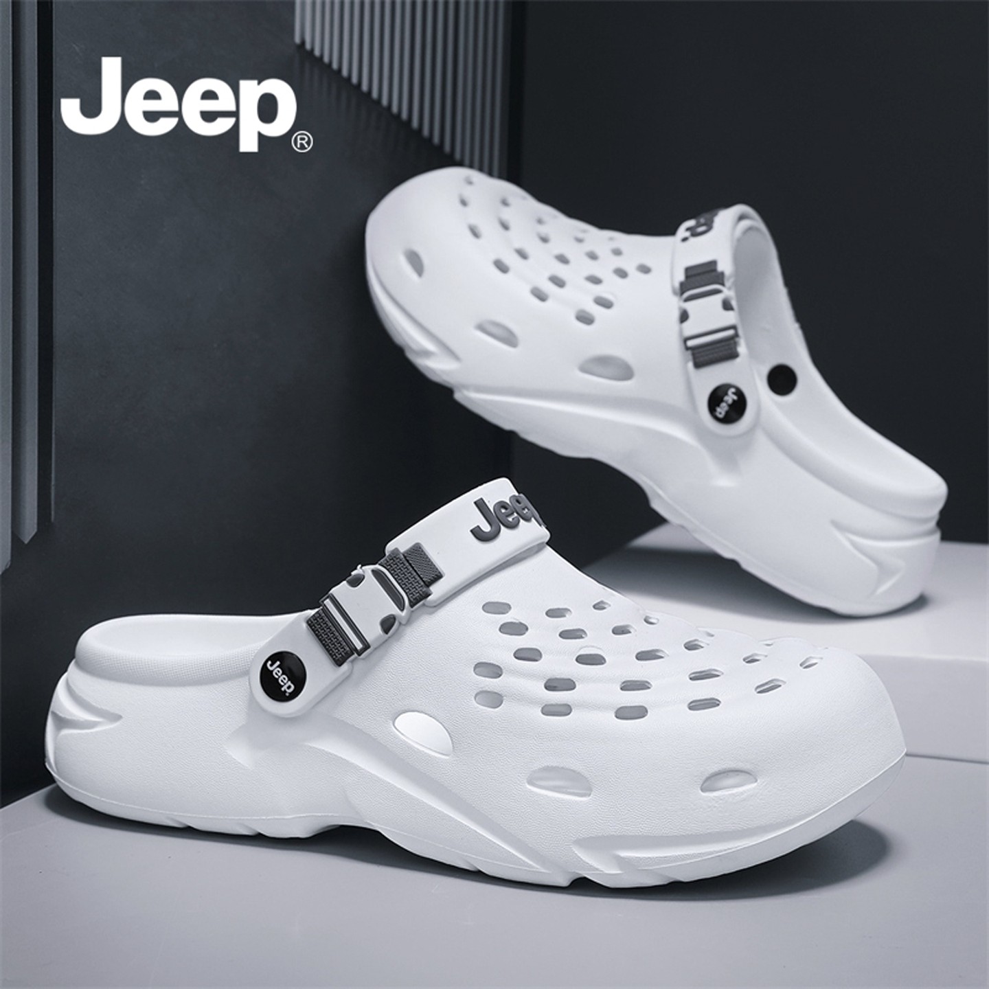 JEEP溯溪鞋男款冬季外穿2025新款运动拖鞋男冬沙滩凉鞋包头洞洞鞋,淘宝优惠券,粉丝福利购,淘宝优惠卷