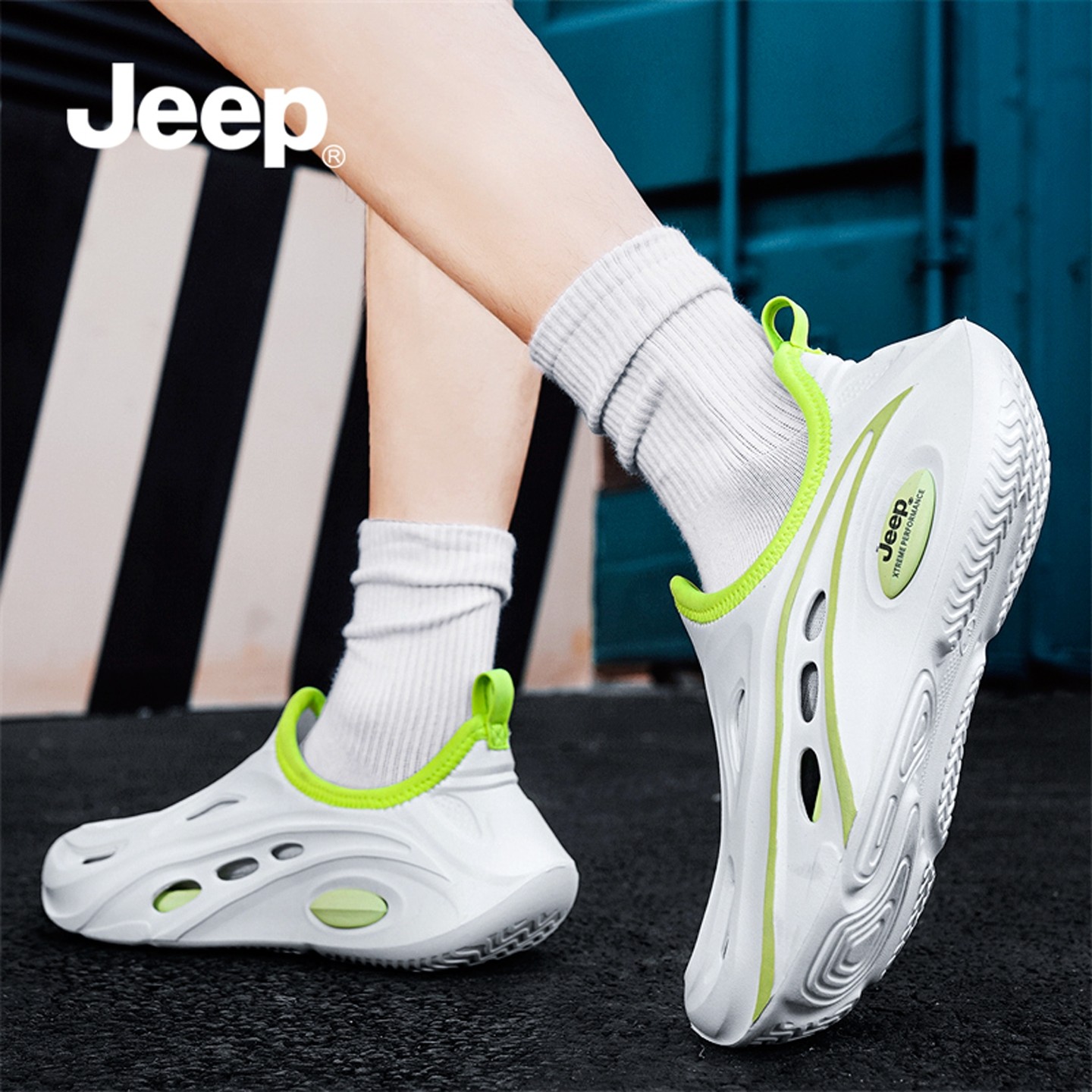 JEEP涉水溯溪鞋男款冬季外穿2025新款洞洞凉鞋男全包沙滩运动拖鞋,淘宝优惠券,粉丝福利购,淘宝优惠卷