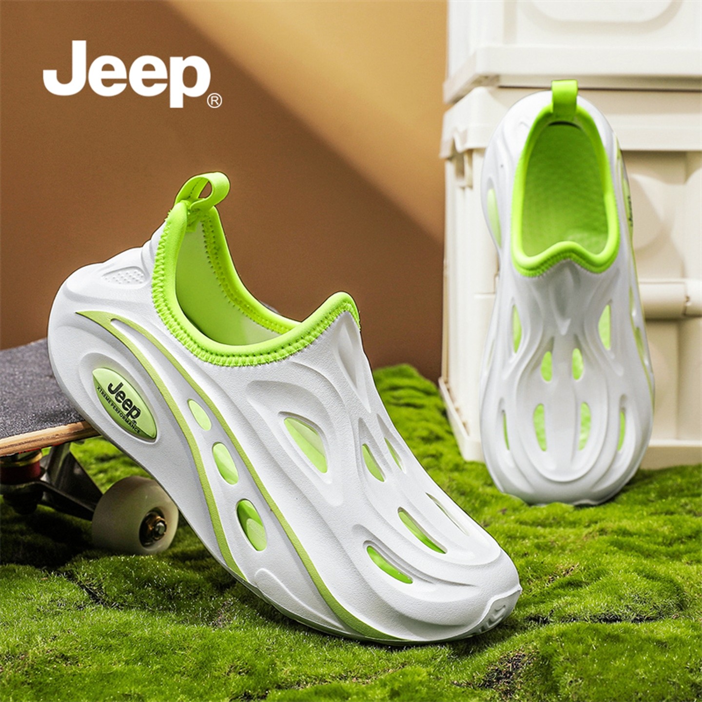 JEEP涉水溯溪鞋男款冬季外穿2025新款洞洞凉鞋男全包沙滩运动拖鞋,淘宝优惠券,粉丝福利购,淘宝优惠卷
