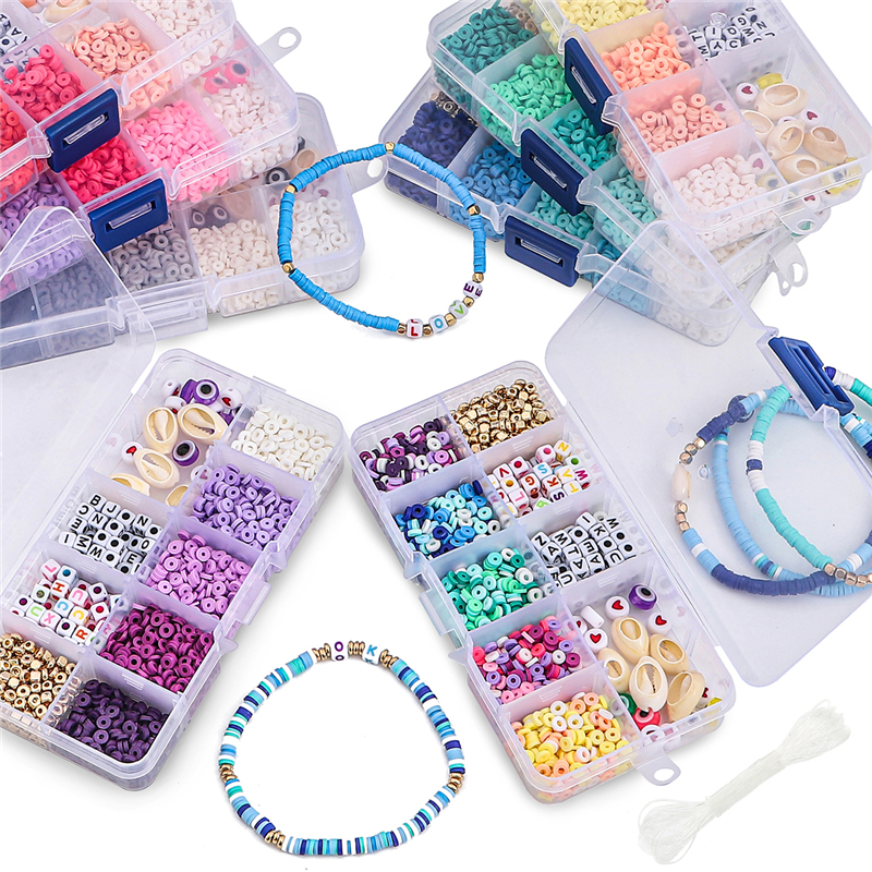 1160Pcs/Box 4mm Clay Beads with the letter loose beads Kits - 图1