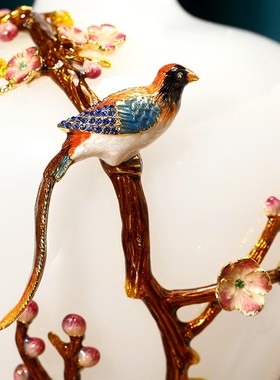 速发花安如平琉璃意瓶摆件玄关装饰摆件家居饰品搬家礼物乔迁新居