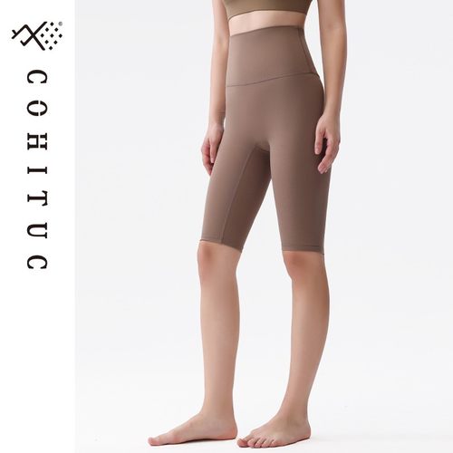 COHITUC/科途运动短裤女夏打底弹力裸感薄款瑜伽夏季五分裤女外穿 - 图0