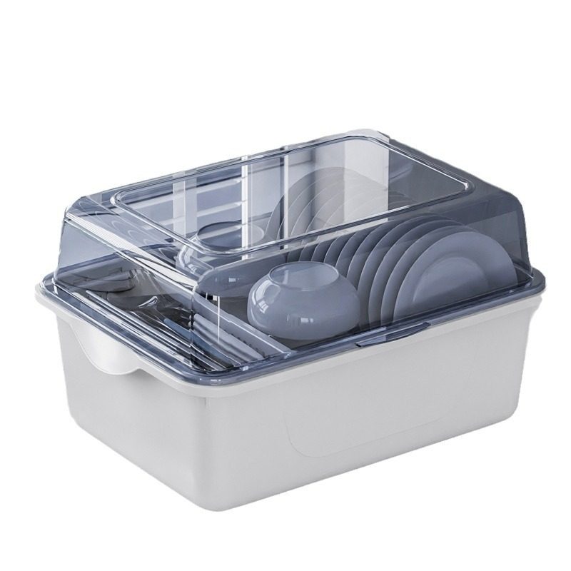 厨房碗柜置物架子家用沥水碗筷收纳盒碗碟收纳架带盖放餐具的碗箱,淘宝优惠券,粉丝福利购,淘宝优惠卷