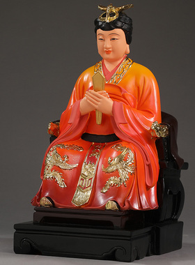好货12寸泰山娘娘像泰山圣母像泰山奶奶碧霞元君神像树脂佛像供奉