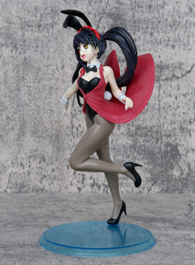 极速约会大作战角川时崎狂三酒保丝袜兔女郎美少女模型主机壳摆件