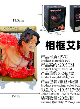 极速海贼王相框鲁夫艾斯绅宝相框创意主机壳摆件3d立体盒装模型模