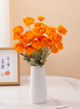 露莲花假花仿真花摆设餐桌桌面客厅卧室装饰摆件饰品永生干花花束