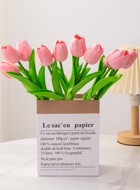 仿真花郁金香ins风客厅餐桌摆件假花装饰干花束拍照花朵拍摄道具