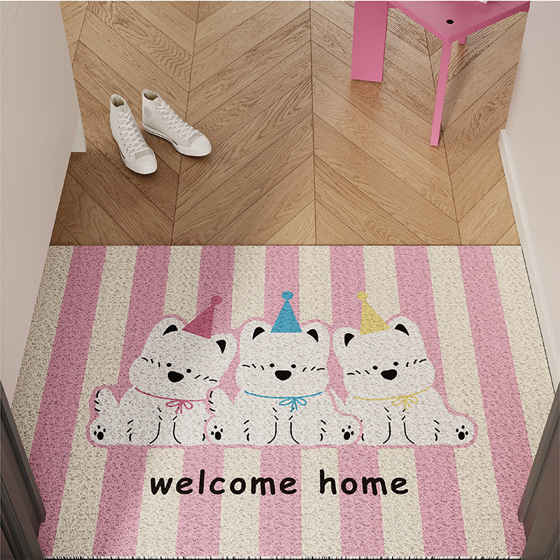 网红小狗入户地垫丝圈防滑脚垫地毯进门垫子玄关大门口门外可裁剪,淘宝优惠券,粉丝福利购,淘宝优惠卷