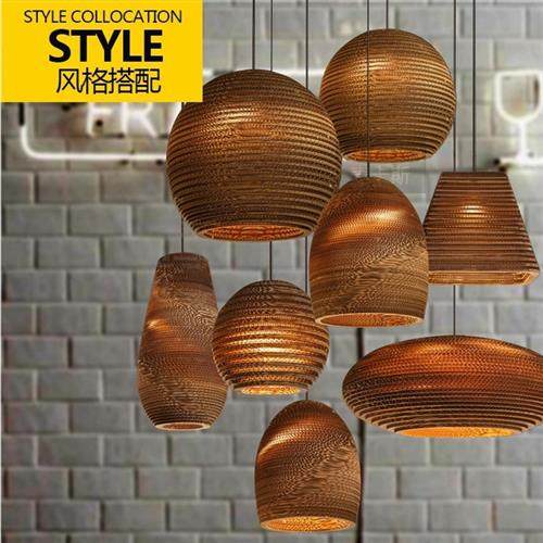 北欧现代餐厅吧台咖啡厅个性复古loft工业瓦楞纸美式乡村蚕蛹吊灯,淘宝优惠券,粉丝福利购,淘宝优惠卷