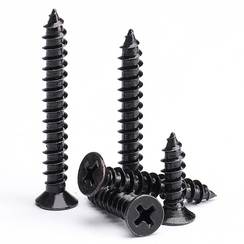 盖驰碳钢高强度黑色沉头自攻螺丝十字平头木牙螺钉M1M2M3M4M5M6 - 图3