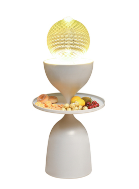 现代风客厅装饰流水摆件循环水落B地循环水景收纳转角沙发旁风水