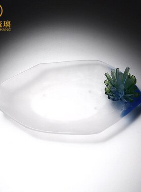 创意轻奢风琉璃果盘客厅家居餐桌高档装饰摆件乔迁新居开业礼物