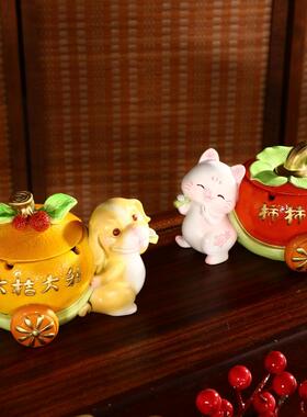 大吉大利狗狗烟灰缸客厅摆件装饰