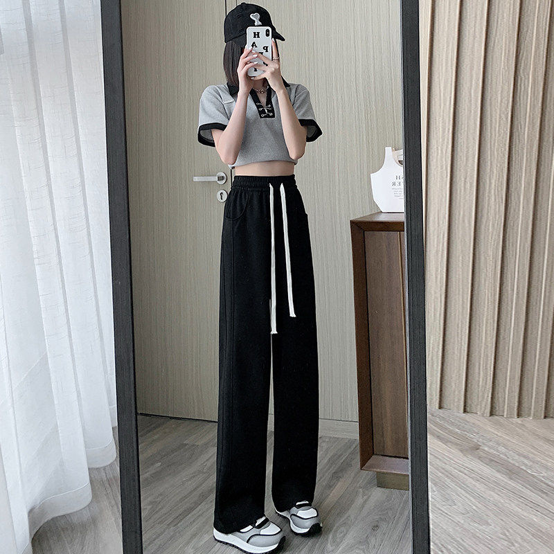 清仓捡漏加绒加厚阔腿裤女秋冬高腰直筒裤女士休闲卫裤香蕉运动裤,淘宝优惠券,粉丝福利购,淘宝优惠卷