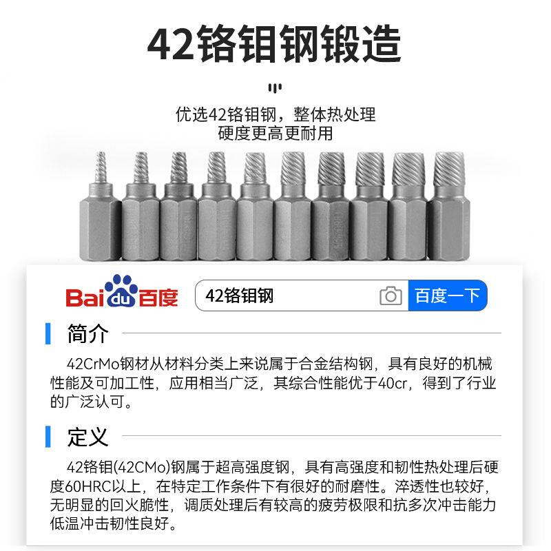 25件套内六角螺丝螺栓取出器花键破损滑丝滑牙断头螺栓拆除工具yh - 图1